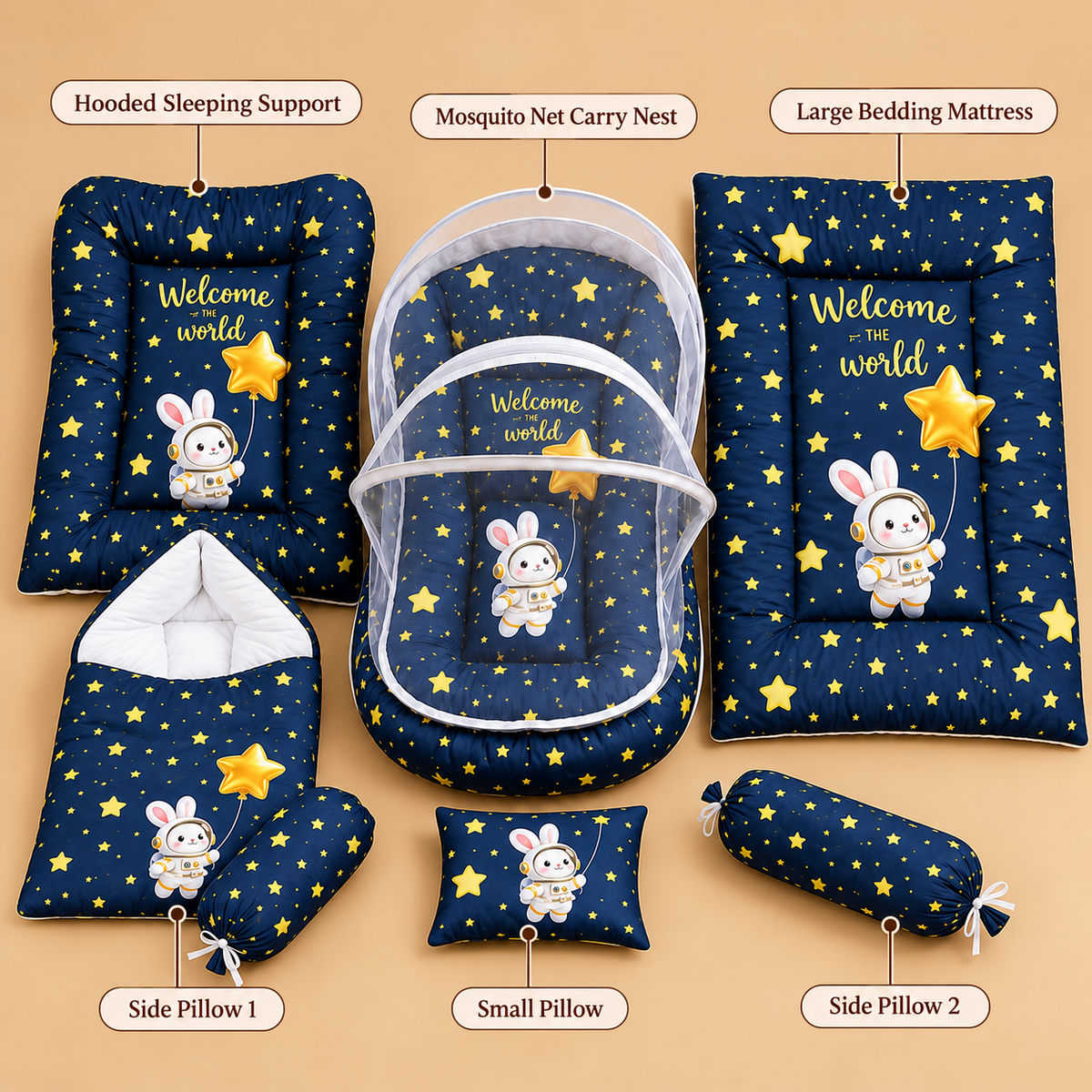 Starry Bunny Bedding Set