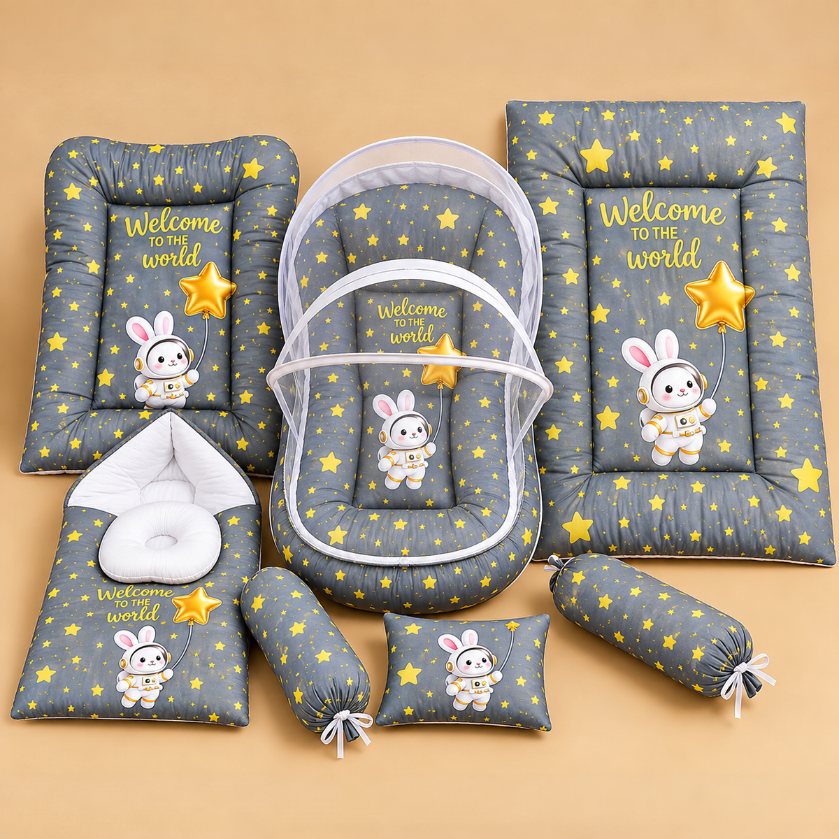 Moon Bunny 8 Pcs Bedding Set
