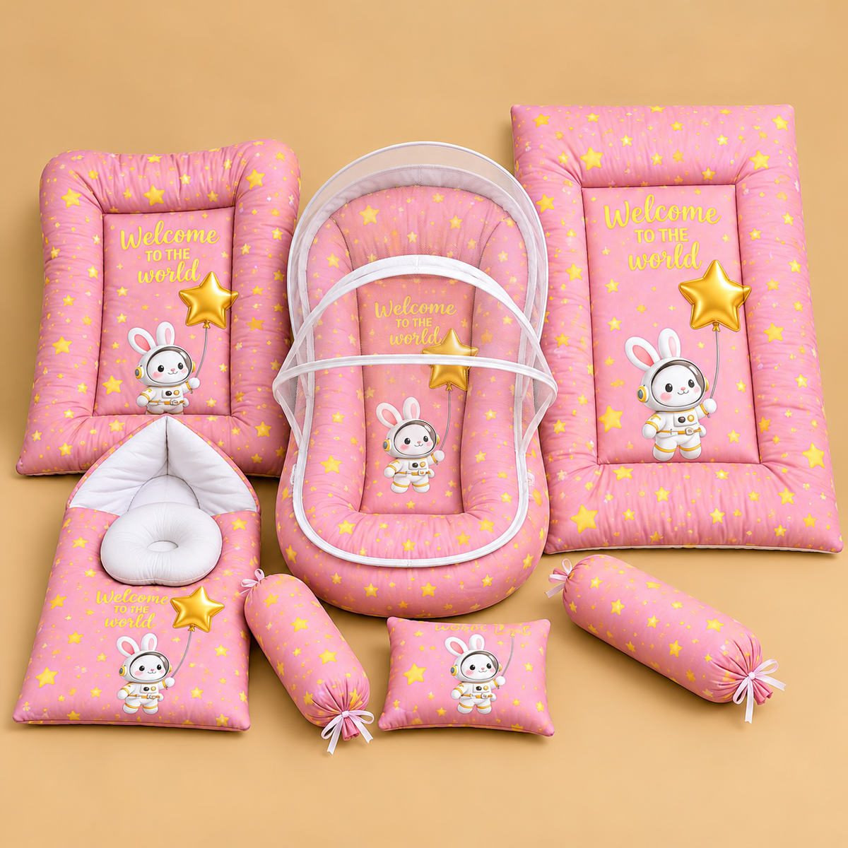 Starry Bunny 8 Pcs Bedding Set