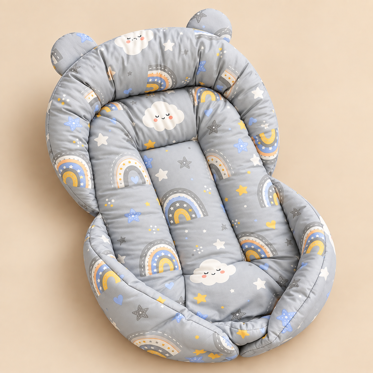 Grey Rainbow Baby Bed