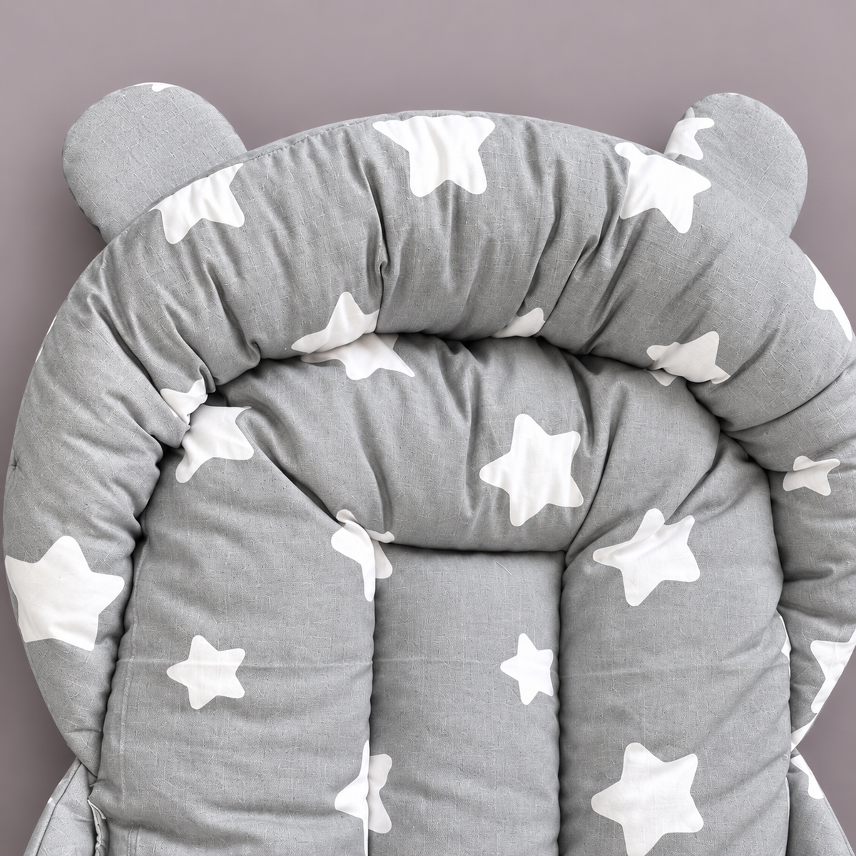 Grey Stars Baby Bed