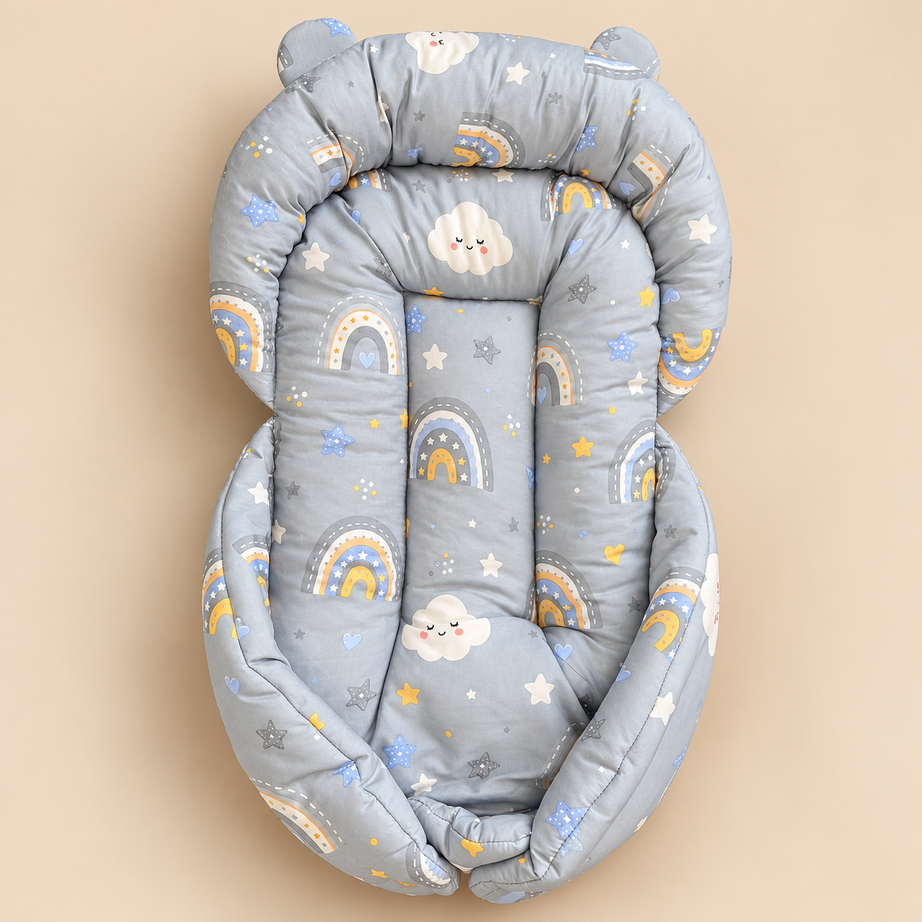 Grey Rainbow Baby Bed