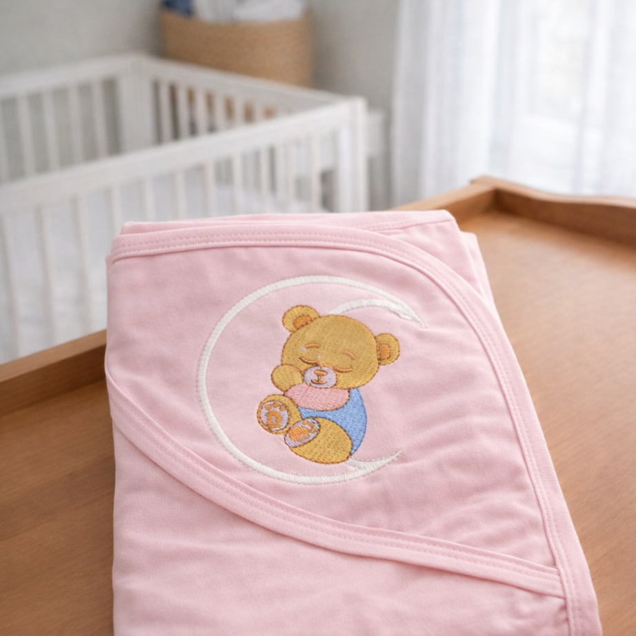 Pink Moon Teddy Wrapping Sheet