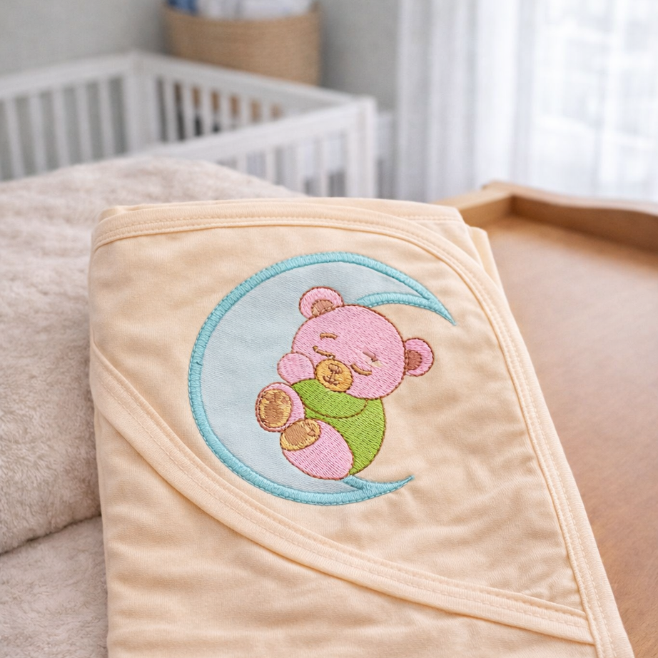 Moonlight Teddy Baby Wrapping Sheet