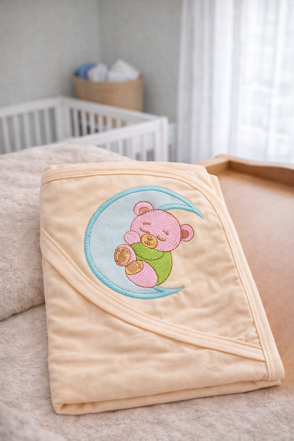 Moonlight Teddy Baby Wrapping Sheet