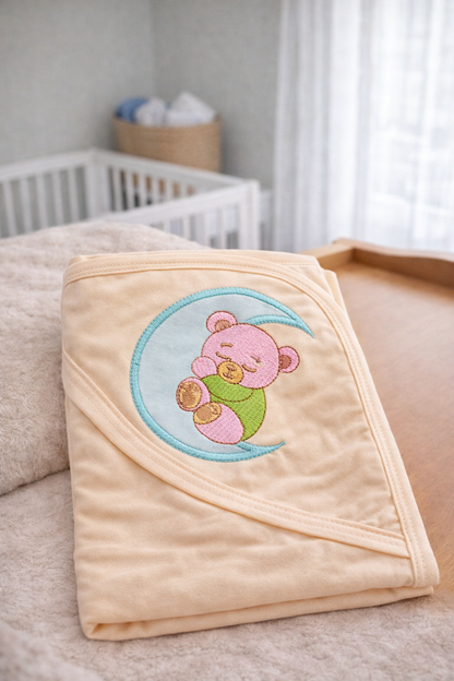 Moonlight Teddy Baby Wrapping Sheet