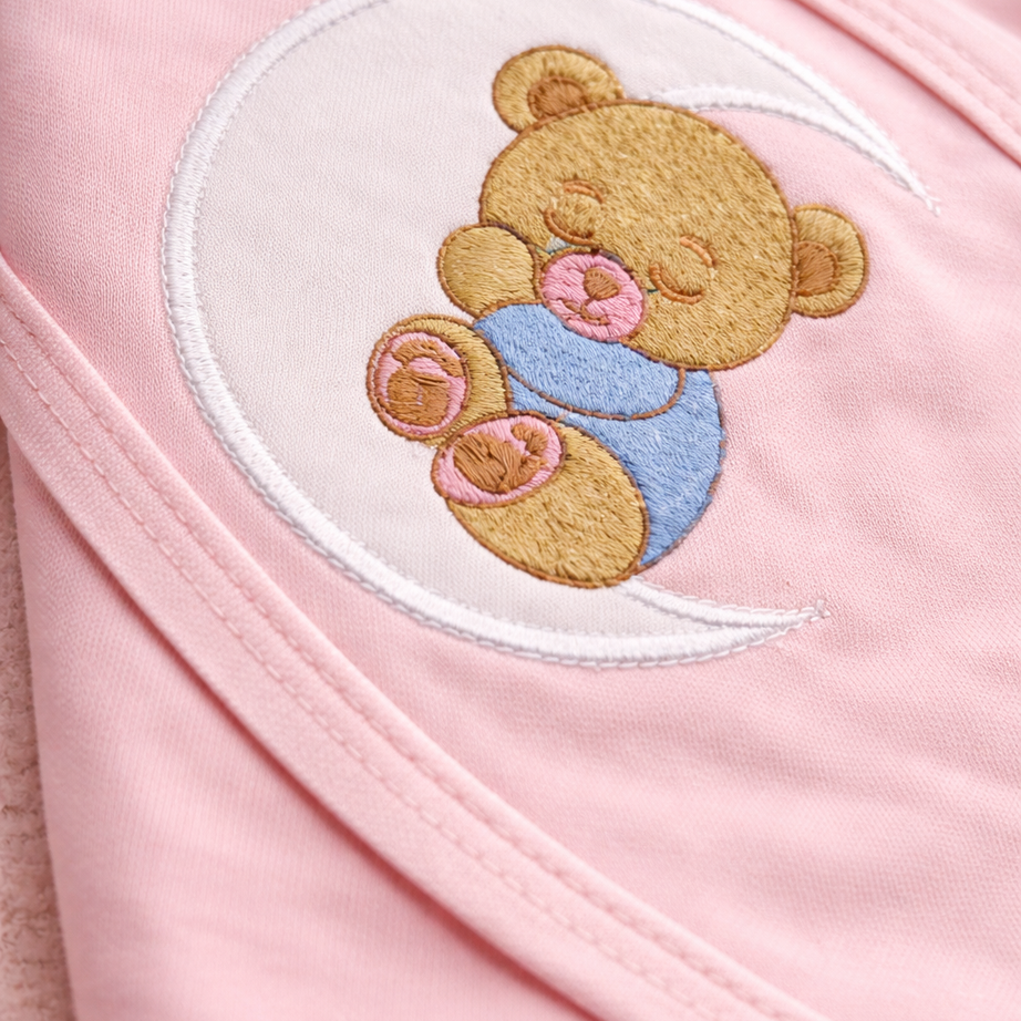 Pink Moon Teddy Wrapping Sheet