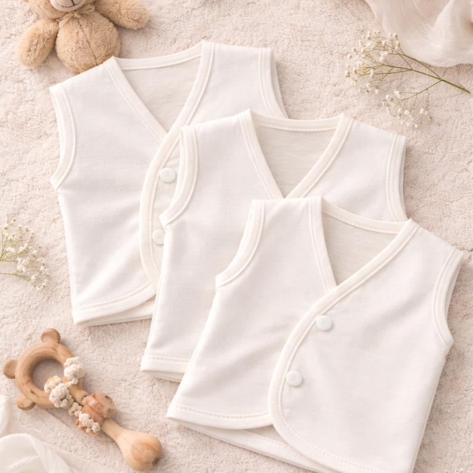 Pure Comfort Baby Vest – Set of 3