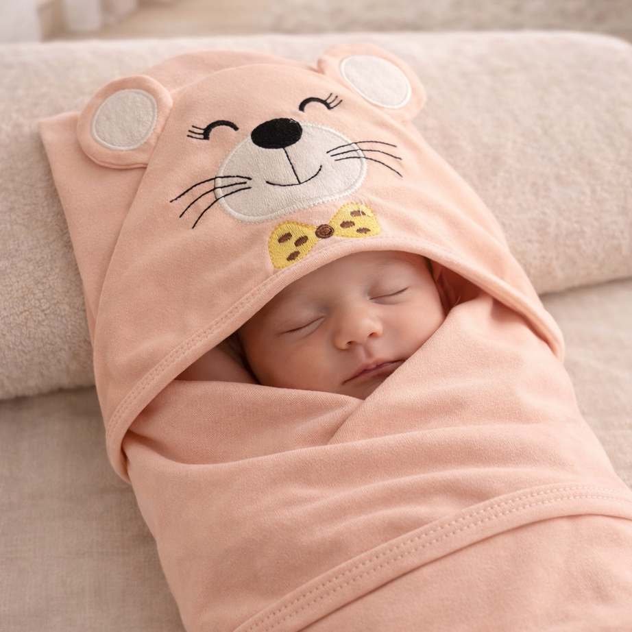 Cuddle Bear Baby Wrapping Sheet