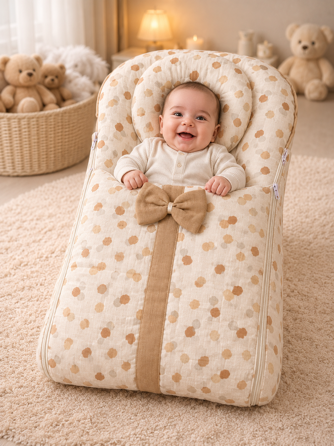 Soft Dots Bow Carry Nest