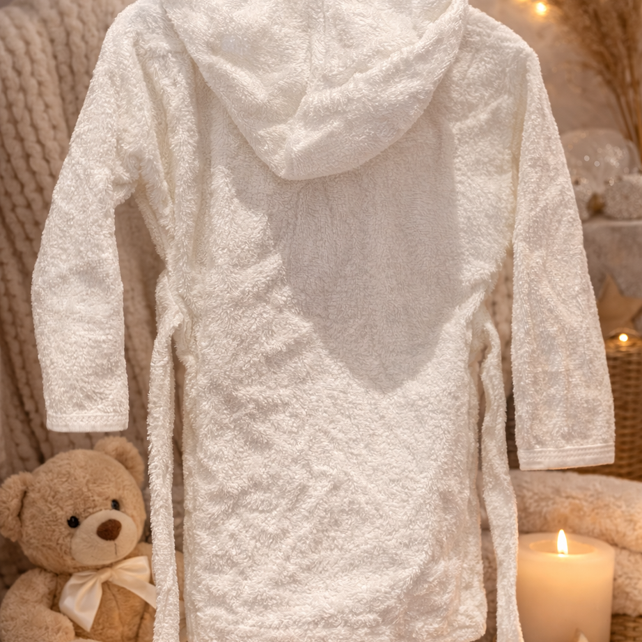 Snow Bloom Kids Hooded Bathrobe