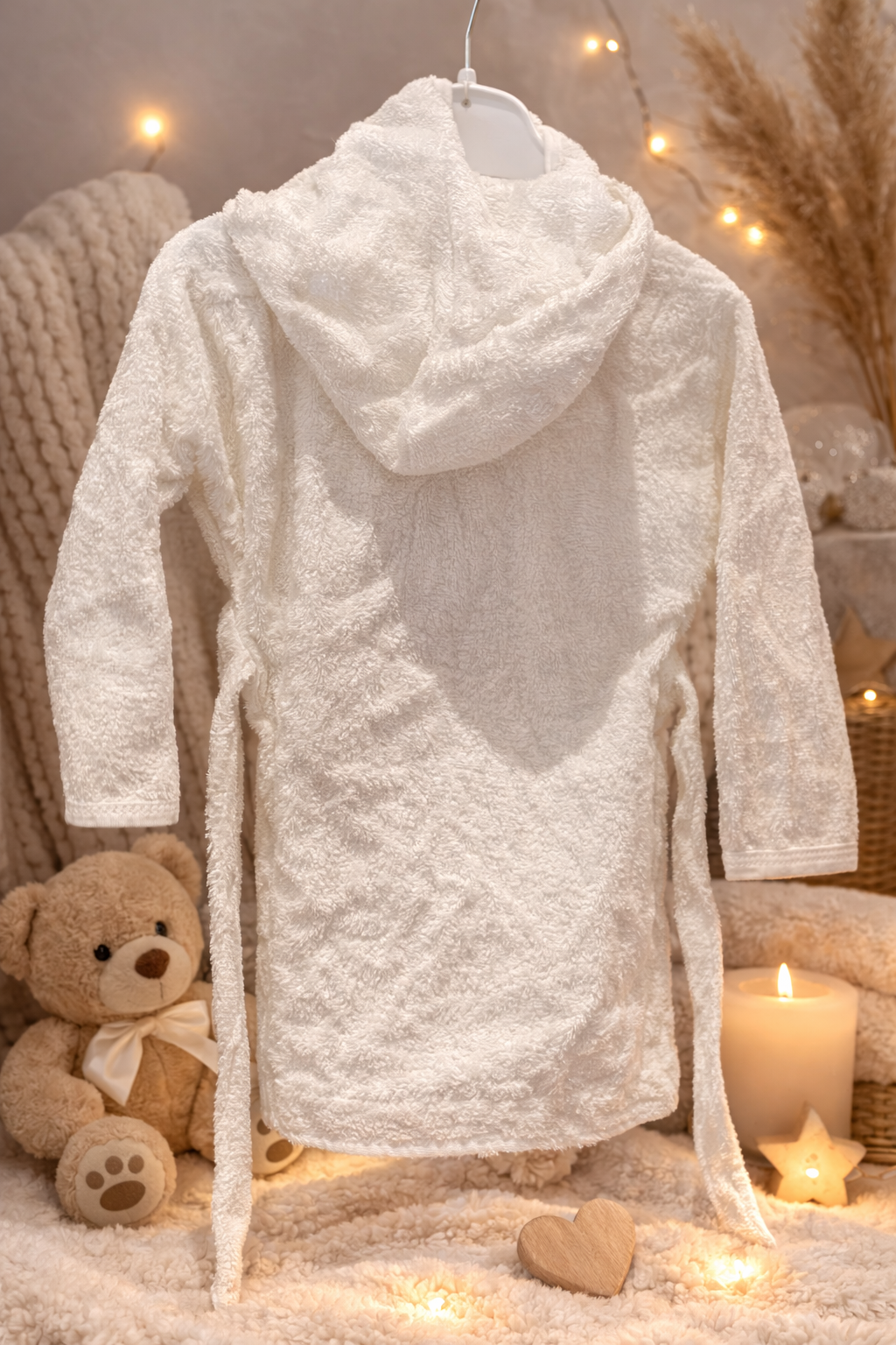 Snow Bloom Kids Hooded Bathrobe