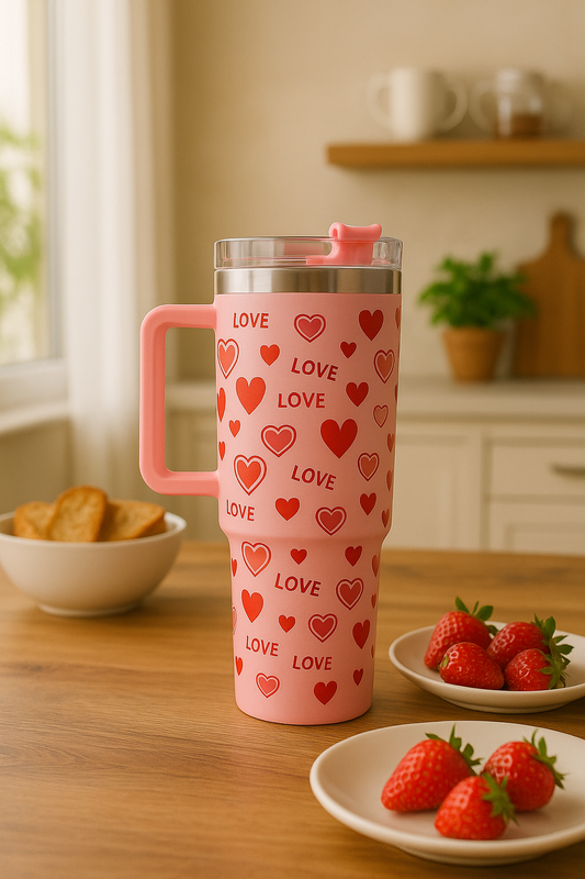 Pink HydraFlex Bottle 1200 ML with Straw