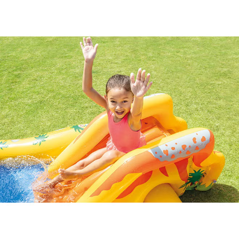 Dino Inflatable Water Slide Pool