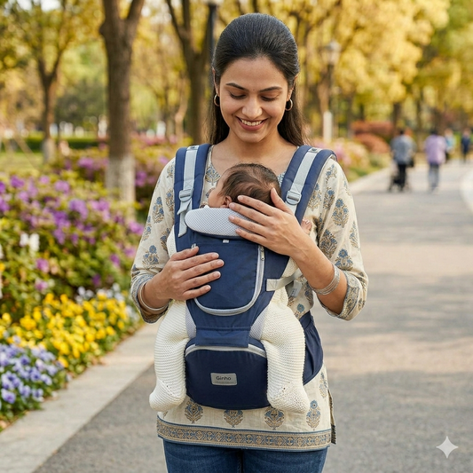 Premium 6-in-1 Baby Hip Seat Carrier – Breathable Mesh, Ergonomic & Safety Certified