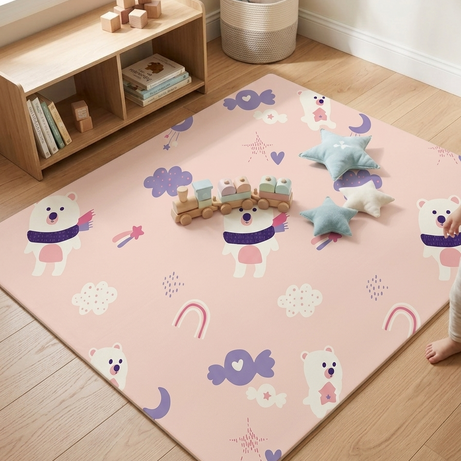 Blue Stars Double Sided Foldable Baby Play Small Mat