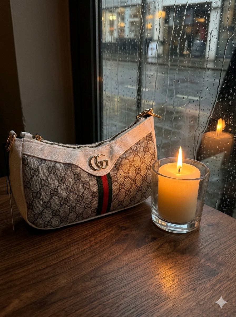 Signature Stripe Elegance Shoulder Bag