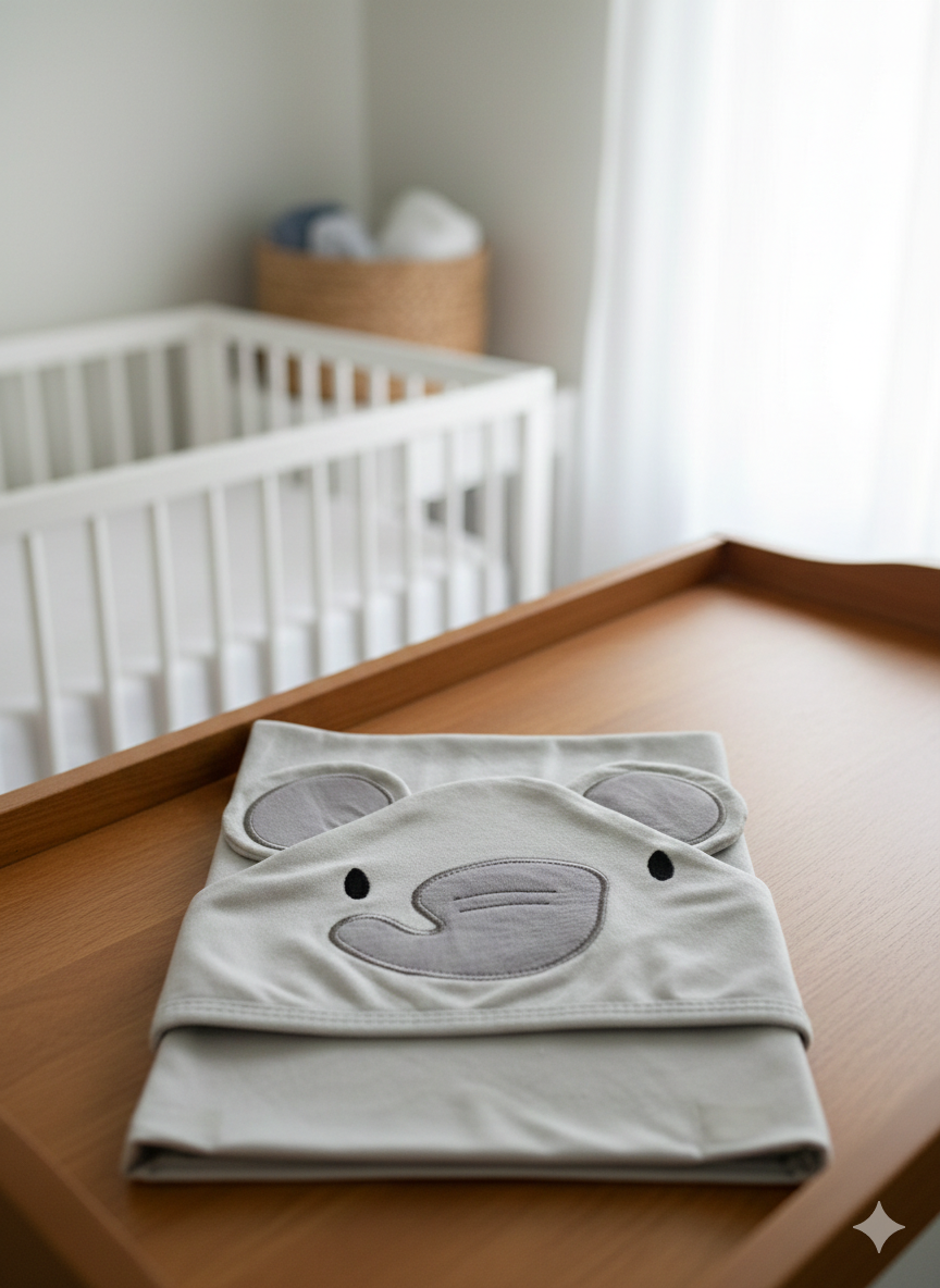 Gentle Elephant Baby Wrapping Sheet