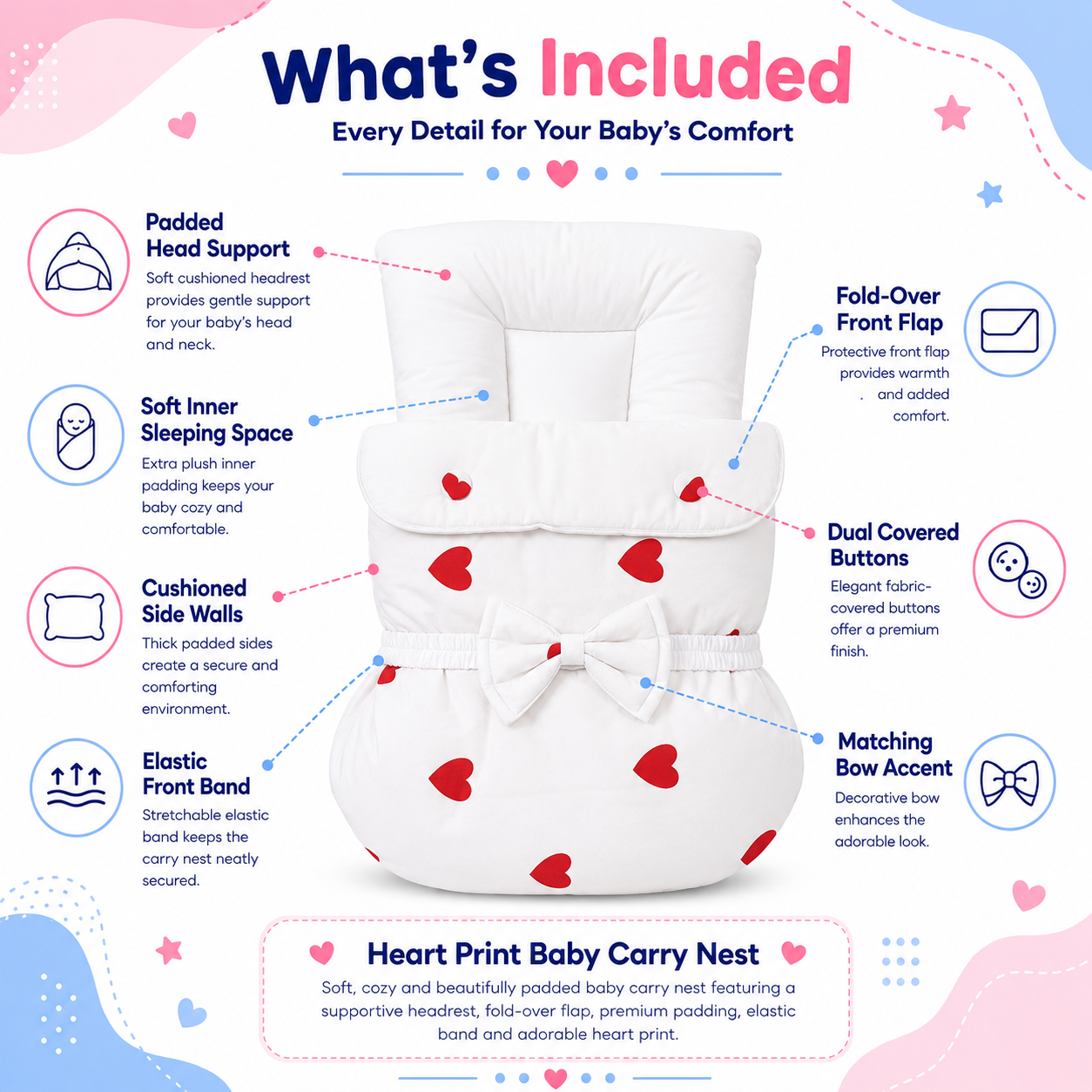 Heart Print Carry Nest