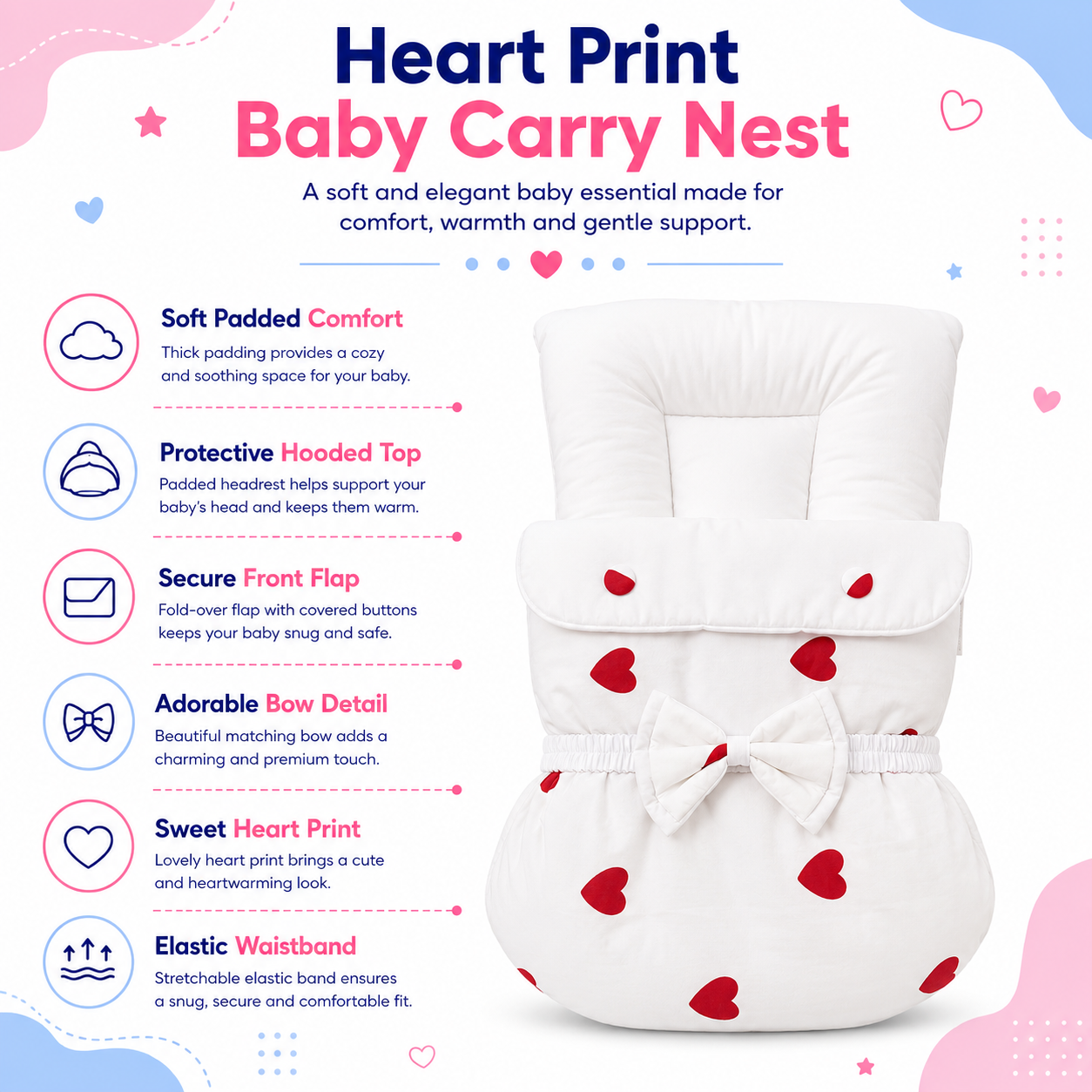Heart Print Carry Nest