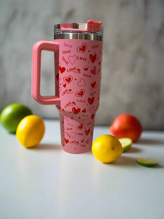 Pink HydraFlex Bottle 1200 ML with Straw