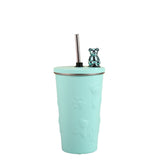Skueezy Bear 600 ML Insulated Stainless Steel with Straw