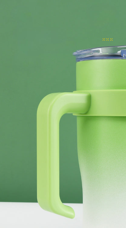 FreshGlow Stainless Steel Tumbler 1200ML with Metal Straw