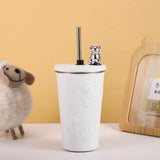 Skueezy Bear 600 ML Insulated Stainless Steel with Straw