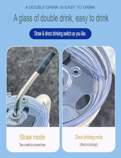 AquaBlast HydraFlex Bottle 1200 ML with Metal Straw