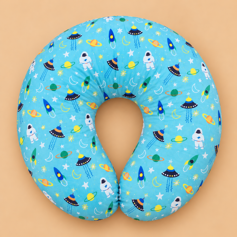 Skueezy Blue Space Print Baby Nursing & Feeding Pillow