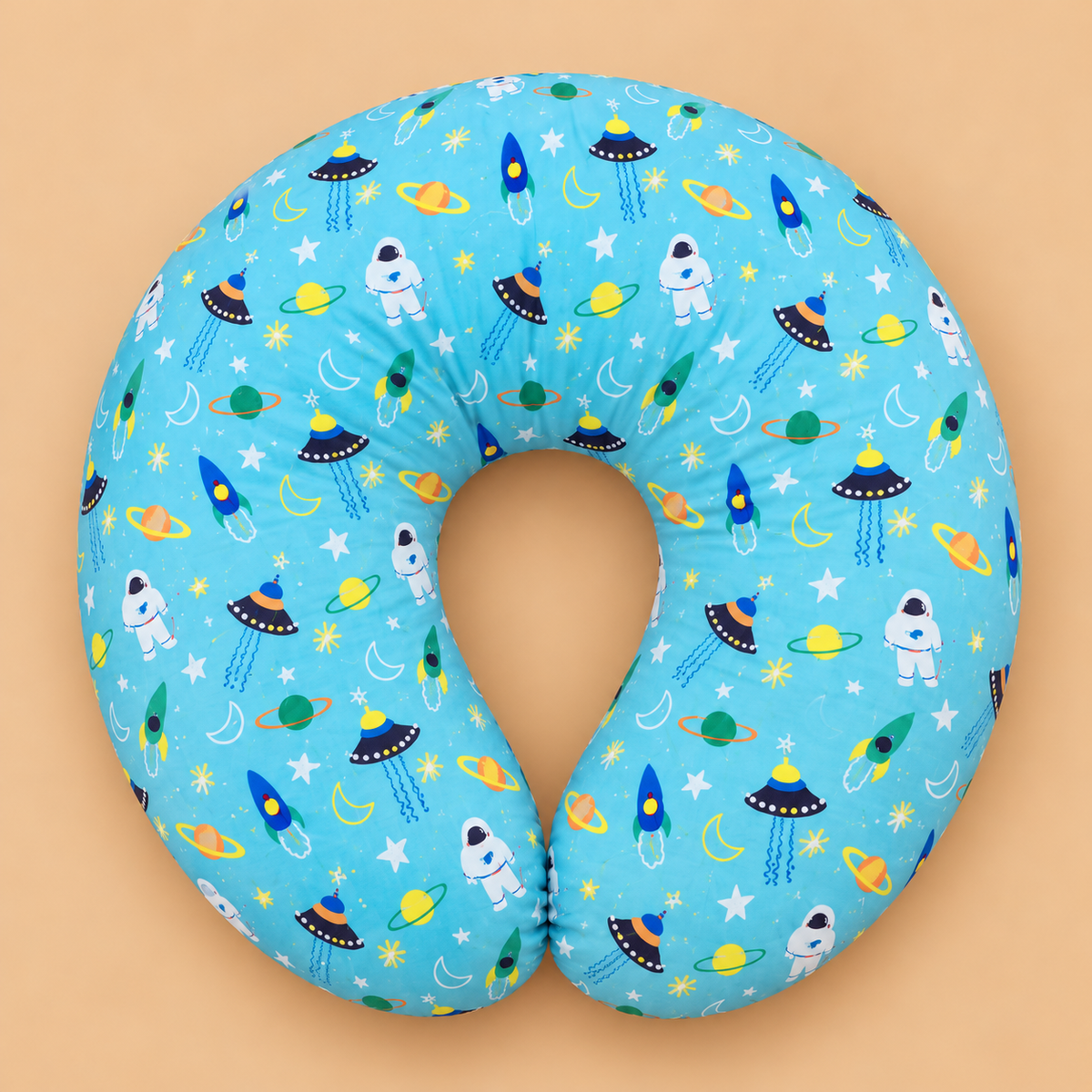 Skueezy Blue Space Print Baby Nursing & Feeding Pillow