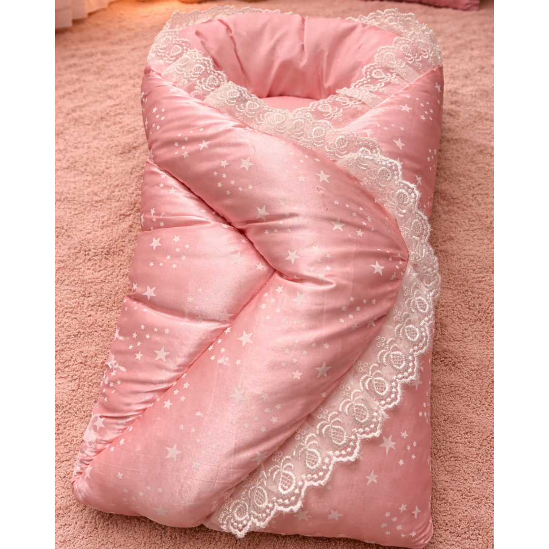 Luxury Silk Baby Nest – Starry Lace Edition