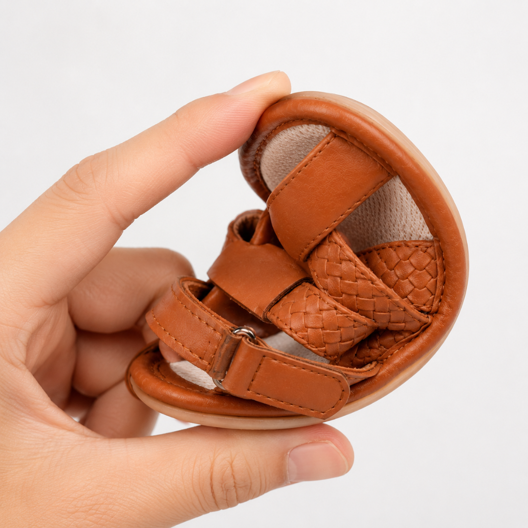 Brown Baby Woven Sandals