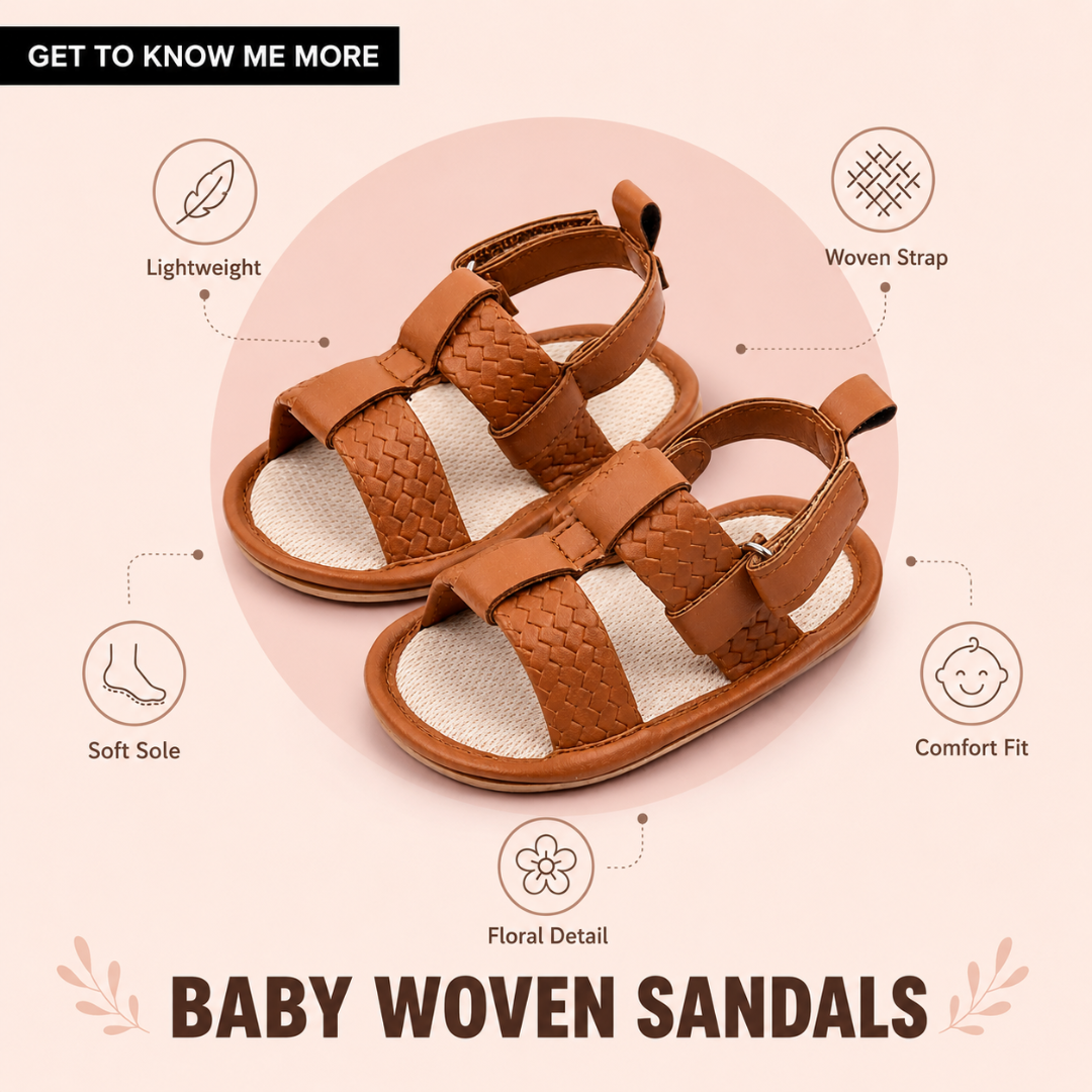 Brown Baby Woven Sandals