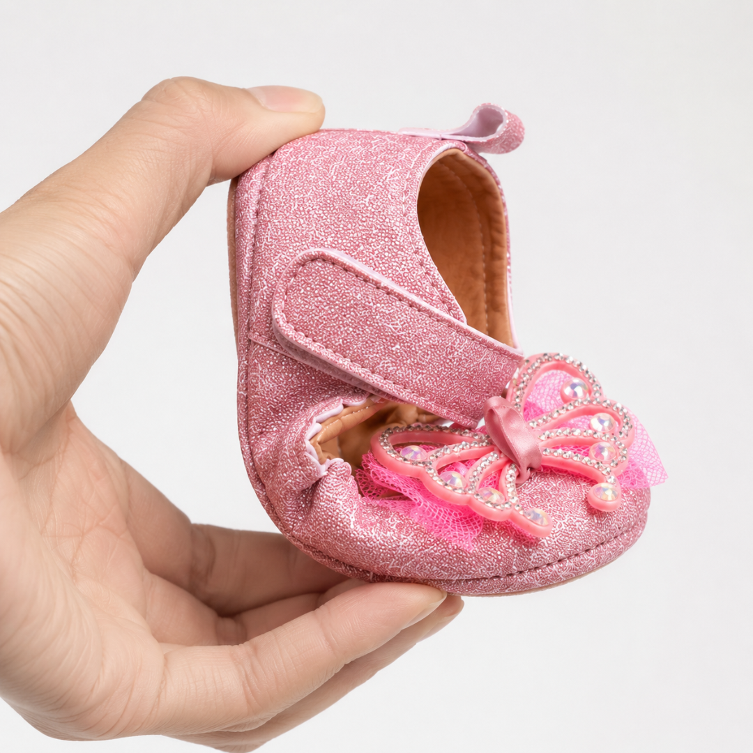 Sparkly Butterfly Baby Shoes