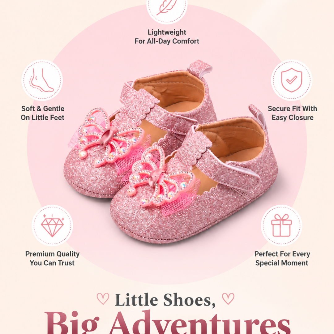 Sparkly Butterfly Baby Shoes