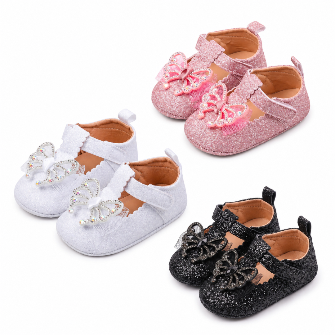 Sparkly Butterfly Baby Shoes