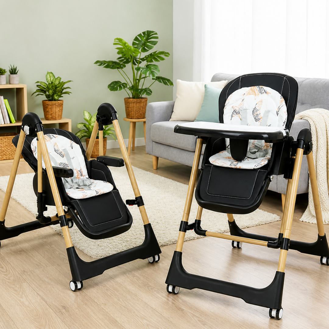 2-in-1 Baby High Chair with Swing