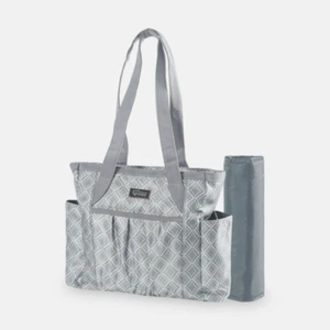 Grey Tote Diaper Bag