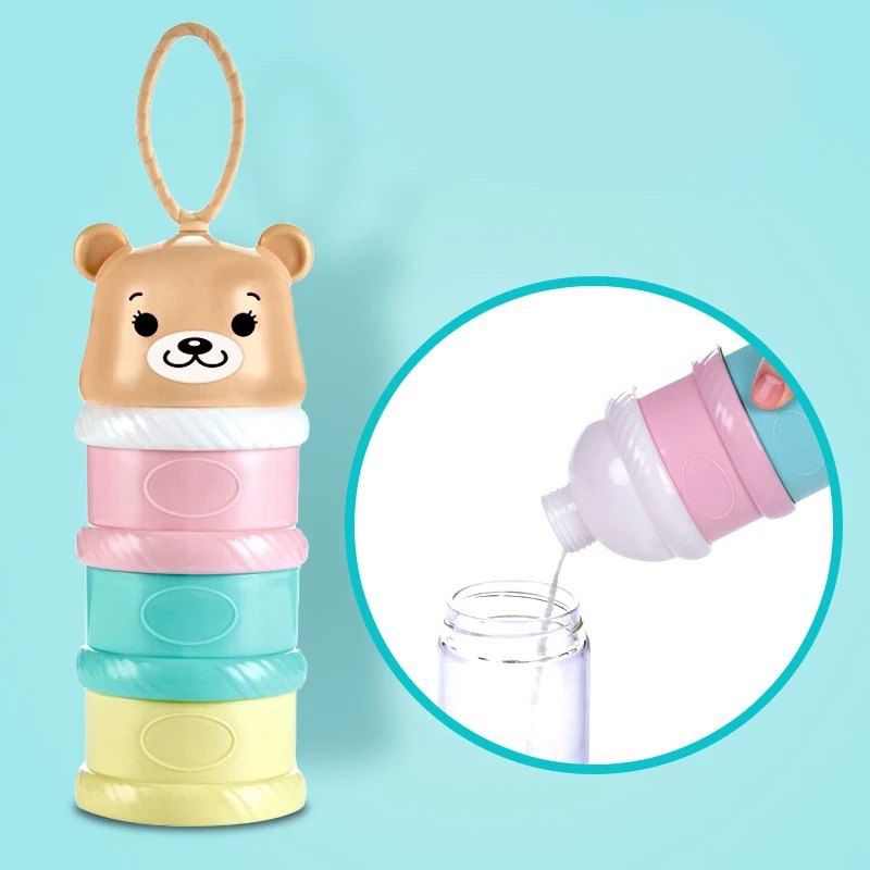 Baby Milk Powder Storage Container  Portable Multi-Layer Dispenser