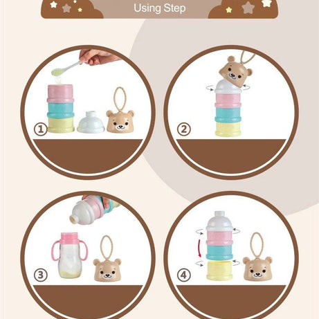 Baby Milk Powder Storage Container  Portable Multi-Layer Dispenser