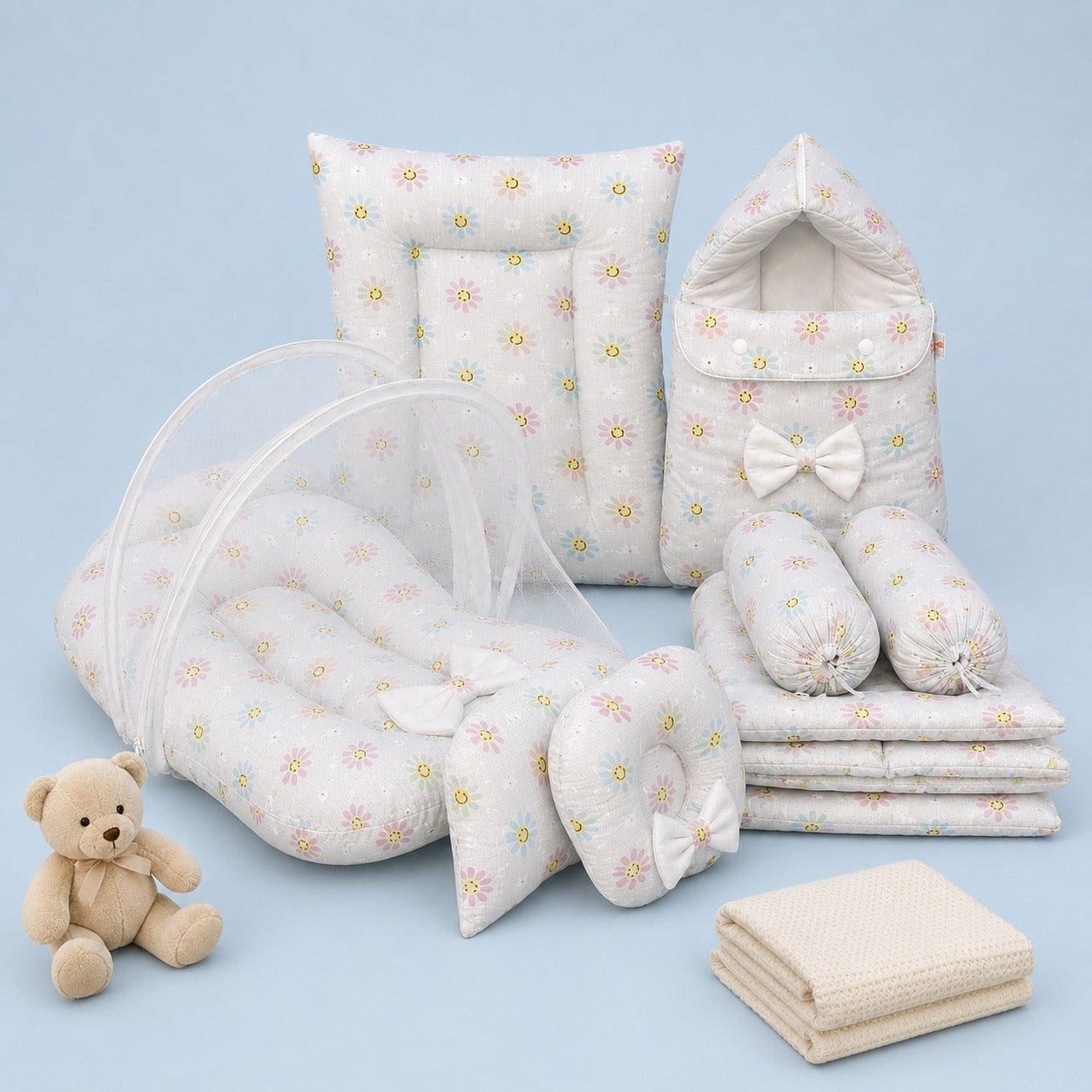 Flower 8 PCS Baby Bedding Set