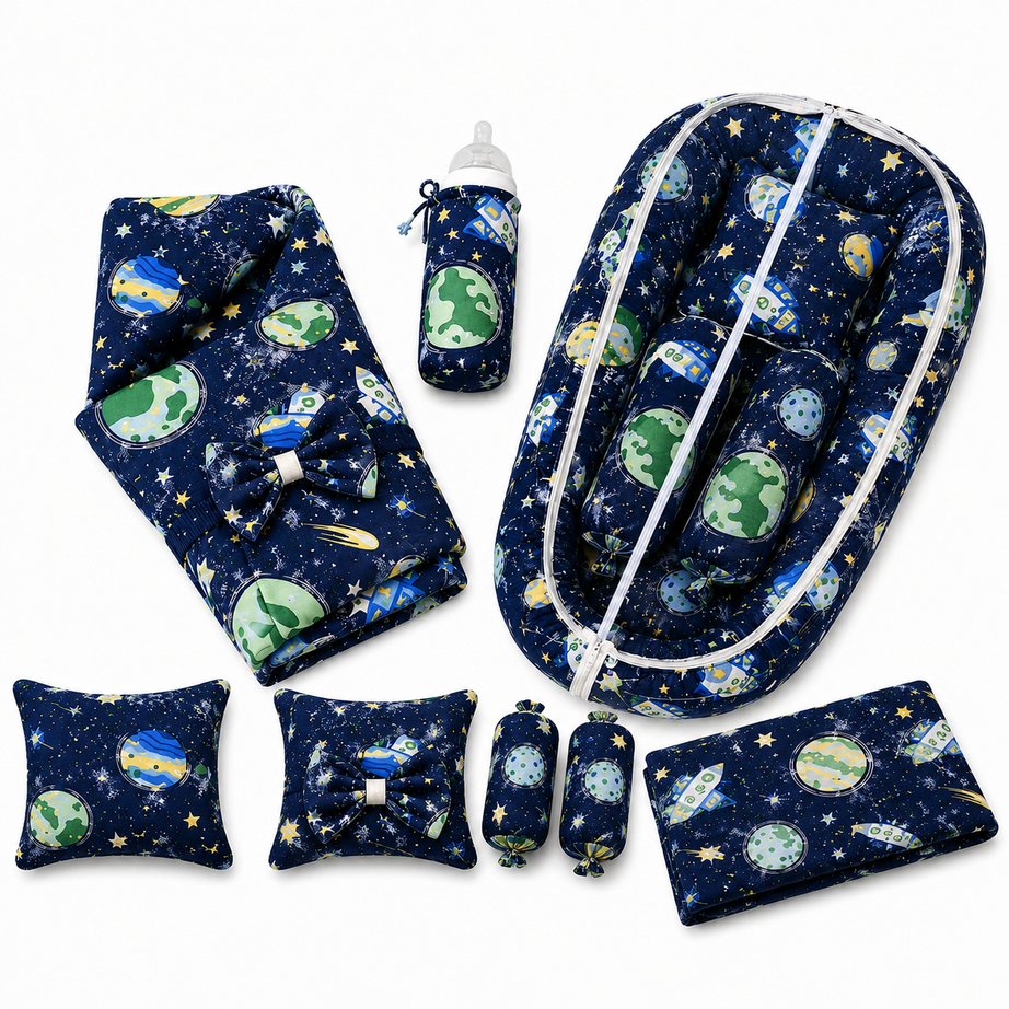 9 Pieces Galaxy Baby Bedding Set