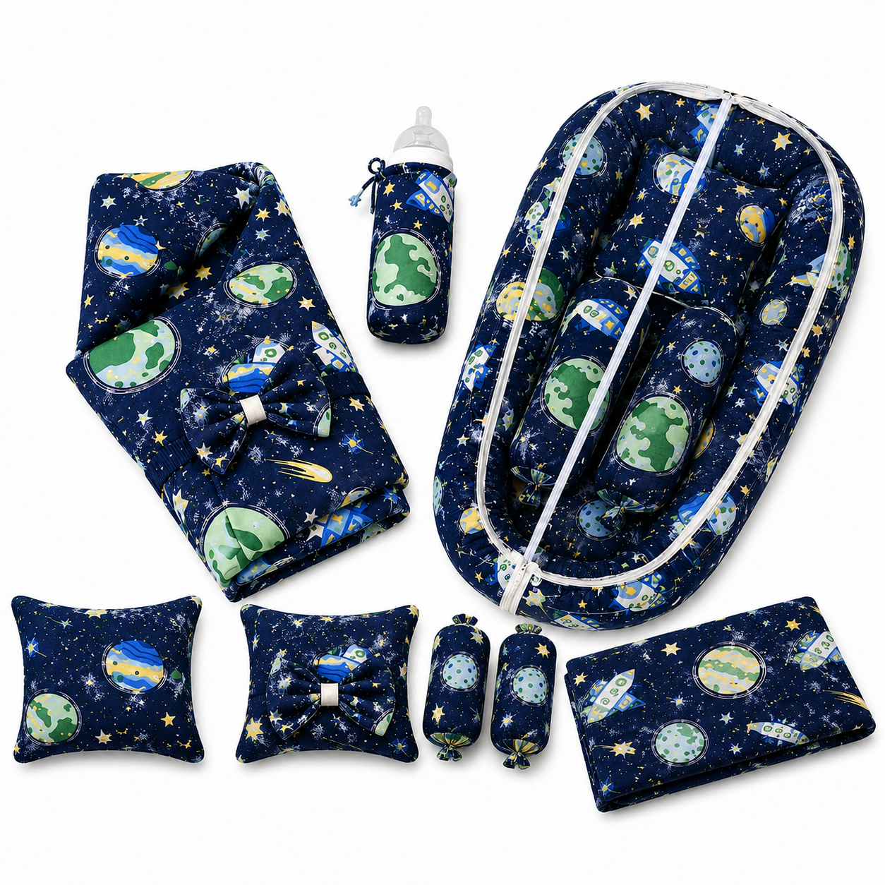 9 Pieces Galaxy Baby Bedding Set