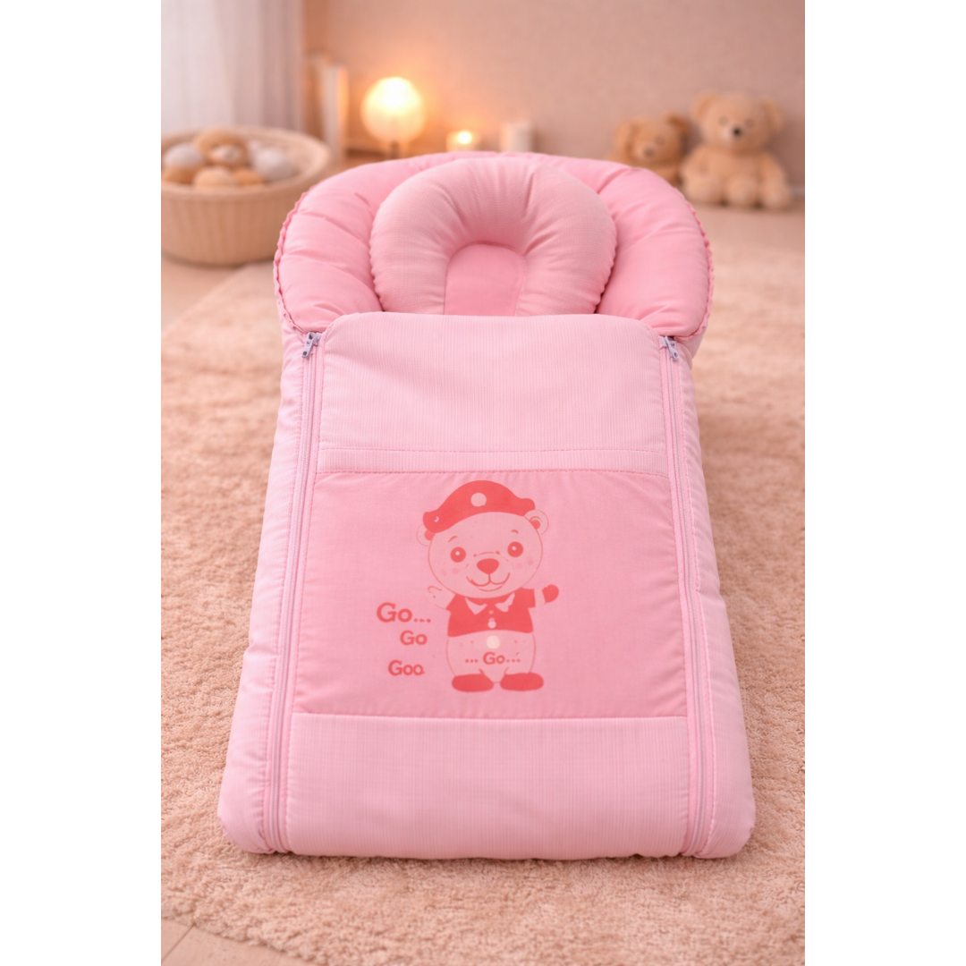 Cute Teddy Pink Baby Nest