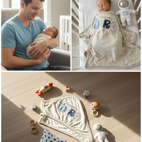 Daddy’s Little Hero Baby Wrapping Sheet