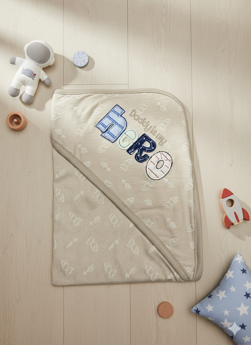 Daddy’s Little Hero Baby Wrapping Sheet