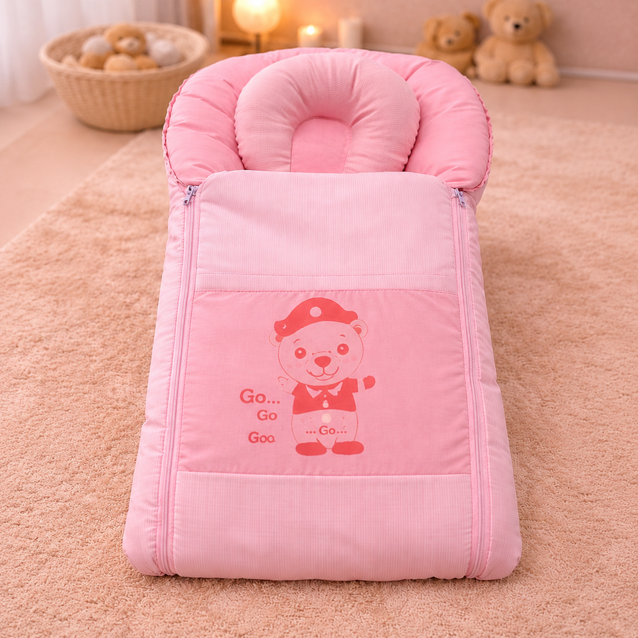 Cute Teddy Pink Baby Nest
