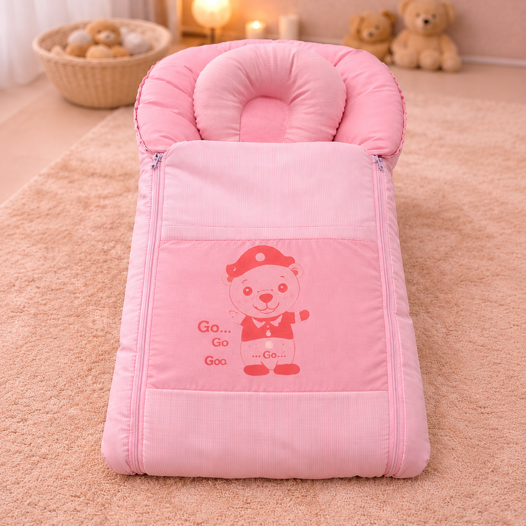 Cute Teddy Pink Baby Nest