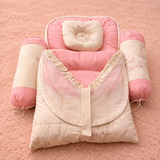 Blush Floral Baby Nest Set – 4 Pcs (Net + Pillows)